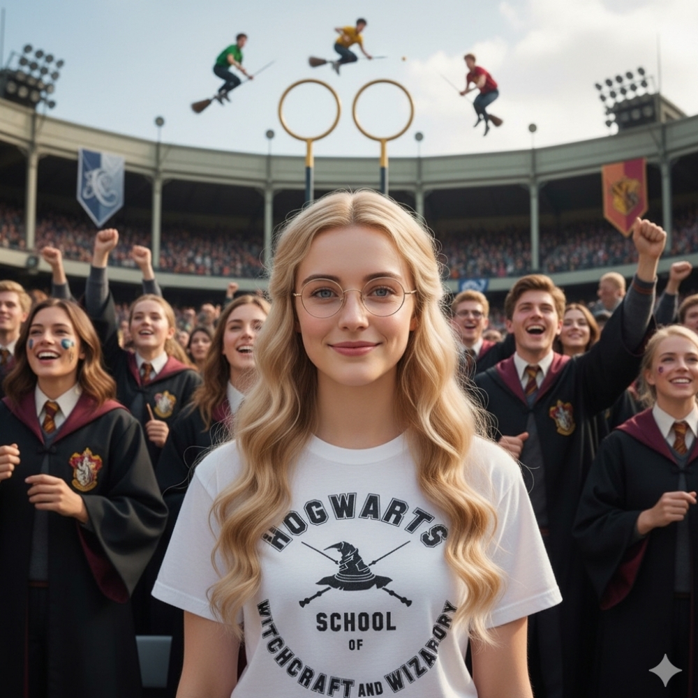 🏰 Harry Potter Hogwarts School Tee | White | M 🪄